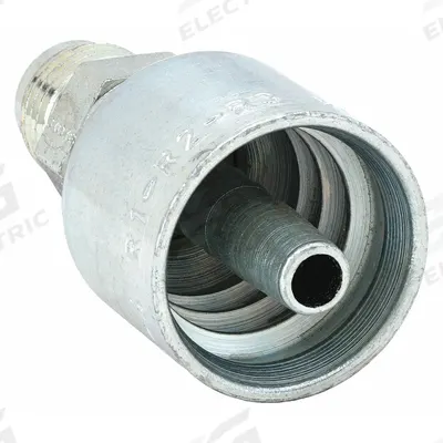 Parker Hydraulic Crimp Fitting: Steel x Steel, Straight, -12 For Hose Dash Size - Parker Crimp Hydraulic Hose Fittings with JIC Connection