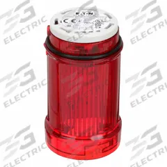 EATON Tower Light Module: Flashing, 110/120V AC, Red, 43 mm Overall Dia, 3 in Overall Ht, SL4 (MPN SL4-BL120-R). Key specifications — Brand: EATON; Compatible with Series: SL4; Lens Color: Red; Operating Voltage: 110/120V AC; Manufacturer Part Number: SL4-BL120-R.