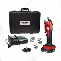 BURNDY Battery Crimper: 18 V, Die Head, 1 AWG Max Copper, For Interchangeable Dies, Scissor Head (MPN PAT221A02A2). Key specifications — attr532196: Yes; attr557685: 22 AWG; attr557684: 22 AWG; attr557683: 1 AWG; attr557682: 1 AWG; attr532165: Makita 18V LXT; attr533563: Burndy; attr532179: Bare Tool.