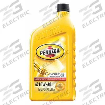 PENNZOIL Engine Oil: Synthetic Blend, 1 qt Size, Bottle, 10W-40 - Gasoline Engine Oil