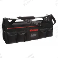WESTWARD Tool Tote: 23 in W x 8 in D x 10 in H, Black, Polyester, 23 Pockets, 10 Inside Pockets (MPN 32PJ35). Key specifications — Color: Black; Brand: WESTWARD; Material: Polyester.