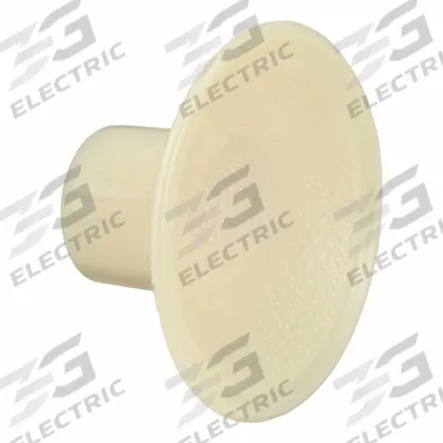 PRIME-LINE Closet Door Pull Knob: Ivory, Thermoplastic, Unfinished, 1 in Projection - Hardware