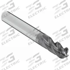 APPROVED VENDOR Ball End Mill: Carbide, AlTiN Coated, 4 Flute, 3/16" Mill Dia, 5/8" LOC, 2" OAL (MPN 223-001034)