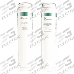 GE Quick-Connect Water Filter: 0.5 micron Micron Rating, 160 gal Service Life - Gallons, 2 PK (MPN FQSVN). Key specifications — Filter Media: Carbon; Reduces: Atrazine.