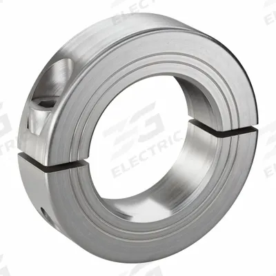 RULAND MANUFACTURING Shaft Collar: 2-Piece, Metric, Round, Clamp-On, 34 mm Bore Dia - Stainless Steel Shaft Collars