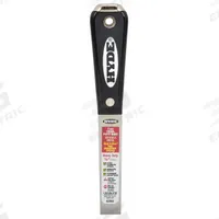 HYDE Putty Knife: Bld. Mat. Carbon Steel, Hdl. Mat. Nylon, Stiff, Tapered Bld. Shape (MPN 02565). Key specifications — attr1004902: HYDE; attr1012057: Full; attr1014703: Plastic; attr1017570: Hammer End; attr1029655: Straight; attr1034073: Straight.