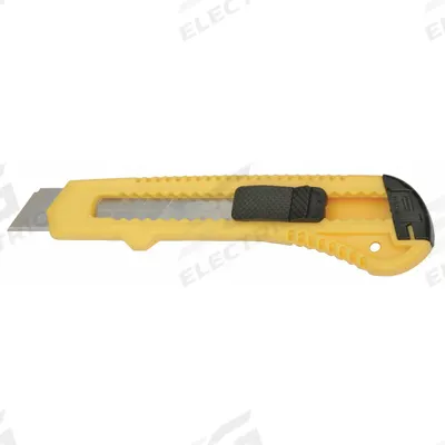 ABILITY ONE Snap-Off Utility Knife: 6 in Overall Lg, Textured, 8 Segments, 0 Blades Stored - 18mm Blade Snap-Off Knives