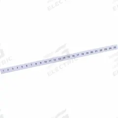 SQUARE D Marking Strip: White, 9080GK6 Terminal Blocks (MPN 9080GH21). Key specifications — Compatible Manufacturer Model Number: 9080GK6; Marking: Numbers 1 through 25; Compatible with Product Type: 9080GK6 Terminal Blocks; Brand: SQUARE D.