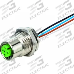 MURRELEKTRONIK Cordset: M12 Female – Rear Mounting Receptacle, A, 8 Pins, 2 m Wire Lead Lg (MPN 7000-17185-9250200). Key specifications — Cable Jacket Material: TPE; IP Rating: IP66K; Brand: MURRELEKTRONIK; Wire Size: 0.25 sq mm; Coding: A.