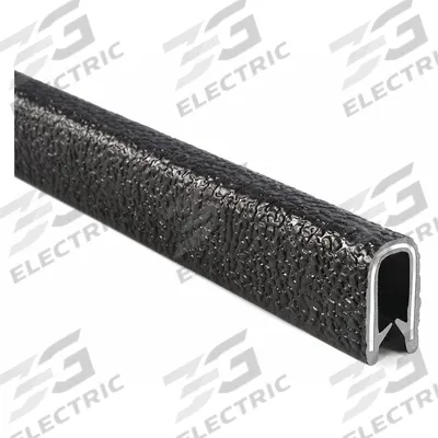 TRIM LOK Trim Seal: Double Gripping Finger, 25 ft Overall Lg, PVC Outer - Edge Trim & Edge Guard with Metal Core