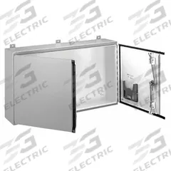 HOFFMAN Enclosure: Steel, 36 in x 42 in x 12 in, NEMA 12/13, Solid Cover, Hinged (MPN A364212WFLP). Key specifications — Brand: HOFFMAN; Closure Method: Keyed Handle; Knockouts: Not Included.