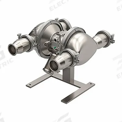GRACO Large Particle AODD Pump: Stainless Steel, 3 in, Tri-Clamp, 130 gpm - FDA-Compliant AODD Pumps