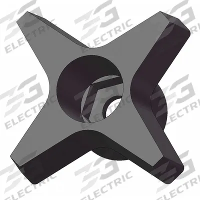 INNOVATIVE COMPONENTS Hand Knob: 4 Point, Plastic, M6 Thread - Snap-Lock 4-Arm Knobs