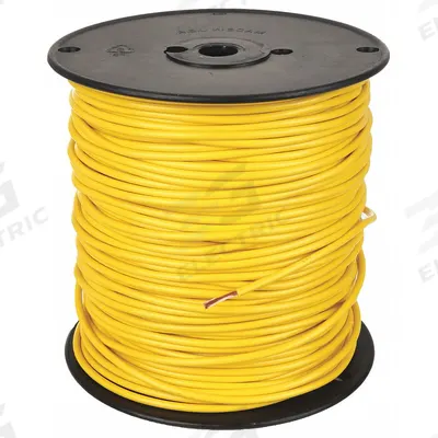 SOUTHWIRE Hookup Wire: 12 AWG Conductor Size, Yellow, 500 ft Overall Lg - Machine Tool Wires