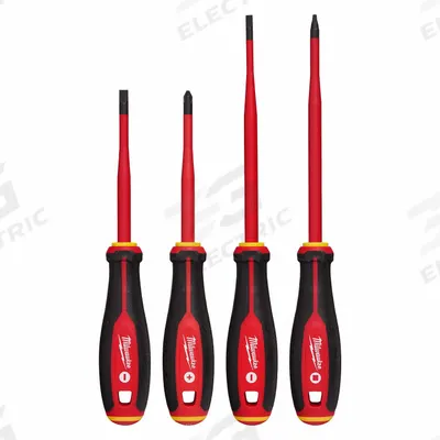 MILWAUKEE Insulated Screwdriver Set: 1-10 Pieces, 4 Pieces - Insulated Screwdriver Sets