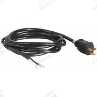 APPROVED VENDOR Power Cord: 8 ft Lg, 3/16, 5-15P Plug, Bare Wire Receptacle, SJT, PVC, 13 A Current (MPN 1FD87). Key specifications — Brand: APPROVED VENDOR; Jacket Material: PVC.