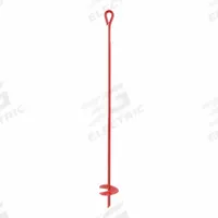 APPROVED VENDOR Earth Anchor: Red, Steel, 40 in Overall Lg, 4 in Overall Dia, 800 lb Load Capacity (MPN 4LVK5). Key specifications — Color: Red; Material: Steel; Brand: APPROVED VENDOR; For Use With: Furniture.