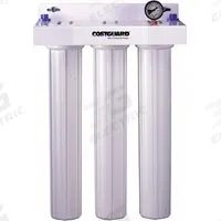 EVERPURE Water Filtration System: 4 gpm, FNPT, 25 in Overall Ht, Carbon, 3 Filters Included (MPN EV910050-75). Key specifications — Brand: EVERPURE; Reduces: Chlorine; Filter Media: Carbon.