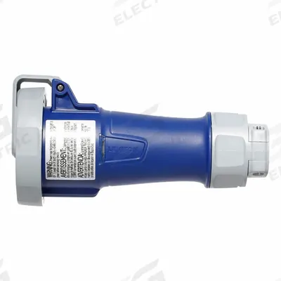 LEVITON Pin and Sleeve Connector: Blue, 250V AC, Three Phase, 30 A, 3 Pole, 4 Wire - Washdown-Rated Connectors