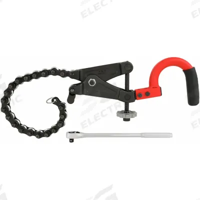 RIDGID Pipe Cutter: 1 1/2 in – 6 in OD Cutting Capacity, Ratcheting Chain Cutter - Clay Pipe Cutters