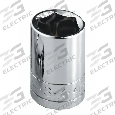 SK PROFESSIONAL TOOLS Socket: Metric, 3/8 in Drive Size, 14 mm Socket Size, 6-Point, Std - 3/8" Drive Hand Sockets