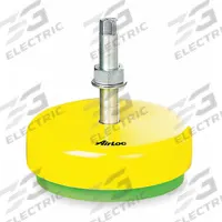 AIRLOC Male-End Leveling Mount: Fixed Stud, M24x2 Thread Size, 205 mm, 4,000 daN Capacity (MPN 1.15200.68). Key specifications — Finish: Yellow Zinc-Plated; Base Shape: Round; Load Capacity: 4,000 daN.