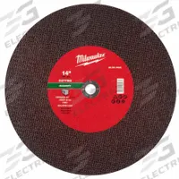 MILWAUKEE Cut-Off Wheel: Type 1, 14" x 1/8", 1" Arbor, Silicon Carbide, 30 Grit (MPN 49-94-1940). Key specifications — Brand: MILWAUKEE.
