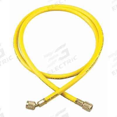 YELLOW JACKET Hose: 5 ft Lg, 0° Angle, Yellow, Rubber - Charging Hoses
