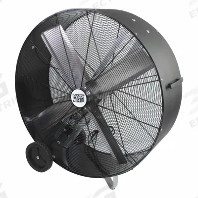 MAXX AIR Cooling Fan: 42 in Blade Dia, 120V AC, Mobile, 3/4 hp, Belt Drive - High-Velocity Industrial Floor Fans