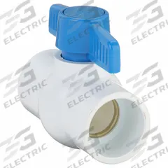 APPROVED VENDOR Manual Two-Way Ball Valve: 1 1/4 in, PVC, Straight, Socket x Socket, One-Piece, Tee (MPN 107-636-NP). Key specifications — Brand: APPROVED VENDOR; Handle: Tee.