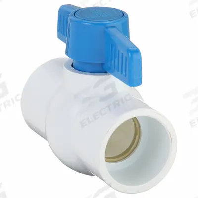 APPROVED VENDOR Manual Two-Way Ball Valve: 1 1/4 in, PVC, Straight, Socket x Socket, One-Piece - PVC Ball Valves