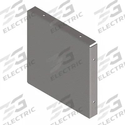 HOFFMAN Wireway Closure Plate: 2 1/2 in Wd, 2 1/2 in Ht, 16 ga Gauge, 1, Without Knockouts - End Caps for Indoor Wireways