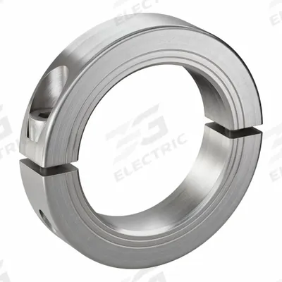 RULAND MANUFACTURING Shaft Collar: 2-Piece, Metric, Round, Clamp-On, 60 mm Bore Dia - Stainless Steel Shaft Collars