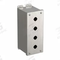 HAMMOND Push Button Enclosure: 22mm, 4 Holes, 304 Stainless Steel, NEMA 4/4X (MPN 1437MSSD). Key specifications — Brand: HAMMOND; Environments & Applications: Washdown-Corrosion-Resistant.