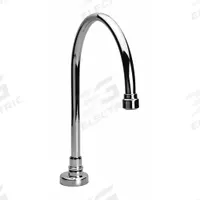 SPEAKMAN Spout: Commander, Spout, Gooseneck, Swivel Spout, Brass, Polished Chrome, 0.5 gpm Flow Rate (MPN S-3345-CA-E). Key specifications — Product Type: Spout; Spout Style: Swivel; Body Material: Brass; Color/Finish: Polished Chrome; Brand: SPEAKMAN.