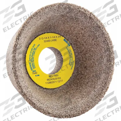 NORTON Flaring Cup Grinding Wheel: Type 11, 3" x 1 1/4" x 3/4" - Grinding Wheels for Moderate-to-Heavy Grinding of Tool Steels