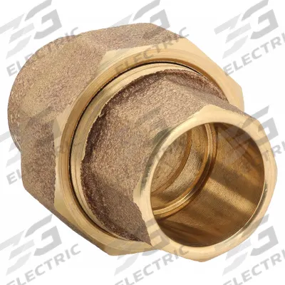 APPROVED VENDOR Sweat Fitting Union: 1 in CTS x 1 in CTS, Cup x Cup, Rolled Center Stop - Cast Copper & Bronze Tube Fittings
