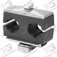 STAUFF Beta Clamp: Smooth Bore, 316 Stainless Steel Clamp, Polypropylene Cushion, For 2 Lines (MPN CRA-320/20-ACT-GD-AS-U-W5-K-642012)