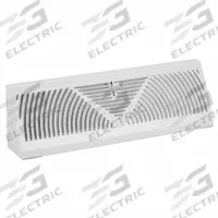 Baseboard Register: Baseboard, 4 1/2 in H, 15 in W, Louvered, Powder Coated, White, Steel Grille (MPN 4MJV8). Key specifications — Adjustable Blades: No; Brand: APPROVED VENDOR; Airflow Directions: One-Way; Grille Color: White.