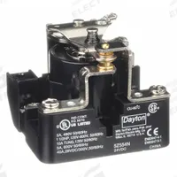 DAYTON Open Power Relay: Surface Mounted, 24V DC, SPDT, 5 Pins/Terminals (MPN 5Z554). Key specifications — Brand: DAYTON; Mounting Style: Surface; Electrical Connection: Screw Clamp; Manufacturer Part Number: 5Z554; Series: Dayton Power Series.