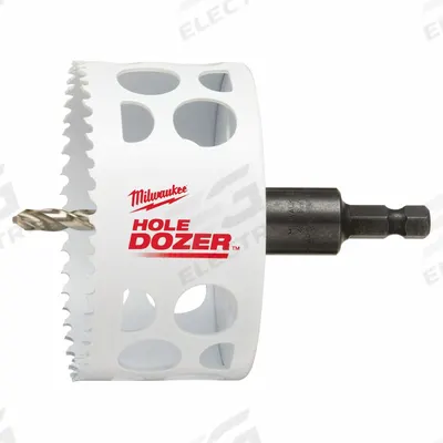 MILWAUKEE Hole Saw: 3 1/2 in Saw Dia., 3/5 Teeth per Inch, 1 5/8 in Max. Cutting Dp - Multi-Material-Cutting Hole Saws with Attached Arbor