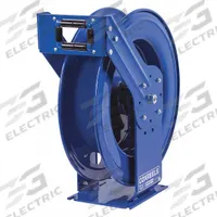 Spring Return Hose Reel: 75 ft (3/8 in I.D.), 300 psi Max Op Pressure, Brass, Blue (MPN TSHL-N-375). Key specifications — Reel Color: Blue; Hose Capacity: 75 ft (3/8 in I.D.); Overall Dimensions: 24 in L x 9-3/8 in W x 25-1/2 in H; Swivel Material: Brass; Brand: COXREELS.