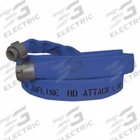 JAFLINE HD Fire Hose: Double Jacket, 2 in Hose Inside Dia, 50 ft Hose Lg, Polyester, Blue (MPN HD200B050-NP150). Key specifications — attr660609: NPSH; attr660602: Rocker; attr660607: Aluminum.