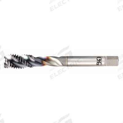 OSG Spiral Flute Tap: #6-32 UNC, H3 / 2B-3B, 3 Flute, Bottoming Chamfer - Spiral-Flute Taps for Steel & Stainless Steel