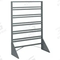 QUANTUM STORAGE SYSTEMS Bin Rail Floor Rack: 36 in x 15 in x 54 in, 1 Usable Sides, 0 Bins (MPN QRU-12S). Key specifications — Frame Material: Steel; Brand: QUANTUM STORAGE SYSTEMS.