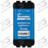 BUSSMANN Fuse: Class CF, FCF Series, Fast-Acting, 40 A, 600 V AC, 600 V DC, Non-Indicating (MPN FCF40RN). Key specifications — Brand: BUSSMANN; Series: FCF.