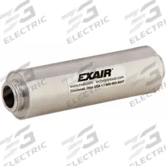 EXAIR Adjustable Vacuum Ejector Muffler: 1/2 in NPS, 18 cfm, Aluminum, Felt, 26 dBA NRR (MPN 890003). Key specifications — attr124412: EXAIR; attr124422: Felt; attr124426: Aluminum.