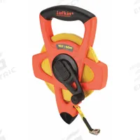 CRESCENT LUFKIN Long Tape Measure: Manual, FM050CME, Metric, 50 m, 1/8 in/1 cm, Plastic with Grip. Key specifications — attr939846: FM050CME; attr939849: Fiberglass; attr939859: Nonmagnetic Single Hook; attr939850: Double-Sided; attr939855: 1 cm; attr944023: Hook End; attr940484: CRESCENT LUFKIN; attr985224: Plastic with Grip.