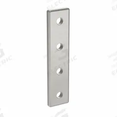 Joining Plate: Straight Flat Plate, 20 Series, 78 mm x 18 mm x 4 mm, For 5 mm Slot Wd, 4 Holes, Gray (MPN 093VA2080). Key specifications — Material: Aluminum; Brand: FATH INC.; Finish: Anodized.