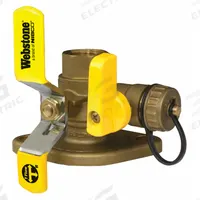 WEBSTONE Rotating Flanged Ball Valve w/Drain: 3/4 in, Brass, 600 psi Max. Op Pressure, Flange x FIP (MPN 41413). Key specifications — Brand: WEBSTONE; Handle Material: Steel; Includes: Nuts.